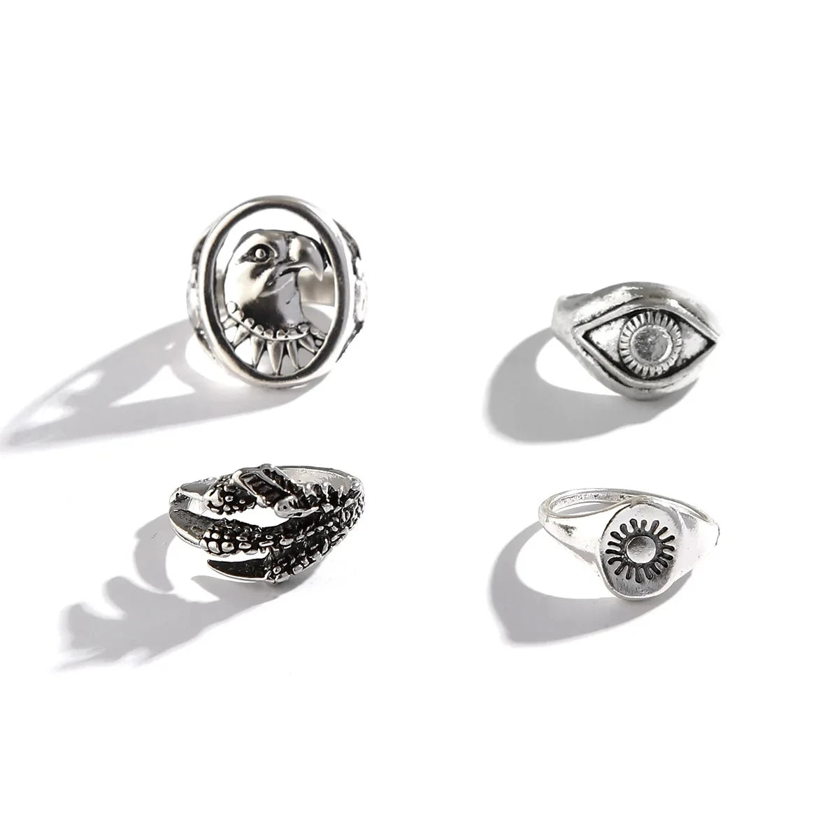 Eye Of Providence Ring - Set of 4 Zinc Alloy - Bricks Masons