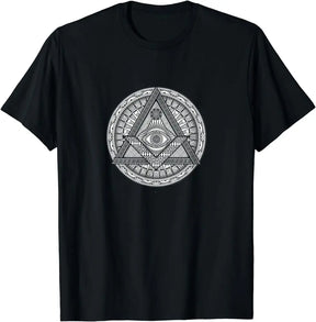 Eye Of Providence T-Shirt - Short Sleeves Cotton