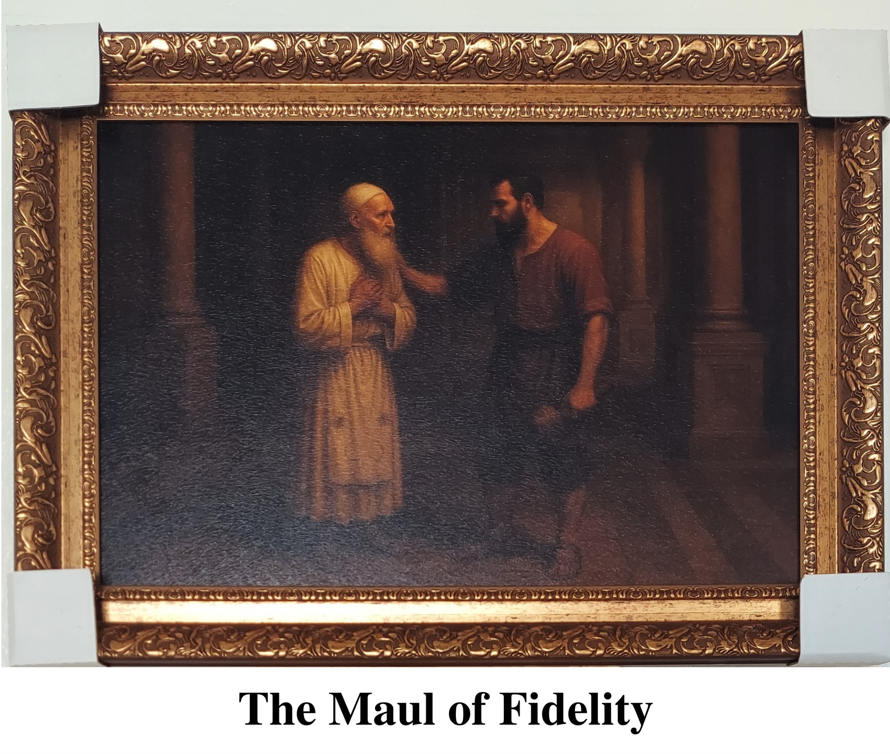 Framed Masonic Art - The Maul of Fidelity - Bricks Masons