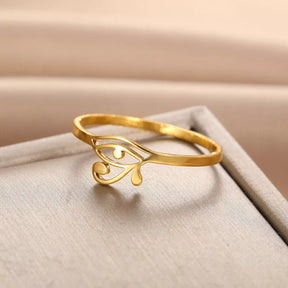 Ancient Egypt Ring - Eye Of Horus Stainless Steel - Bricks Masons