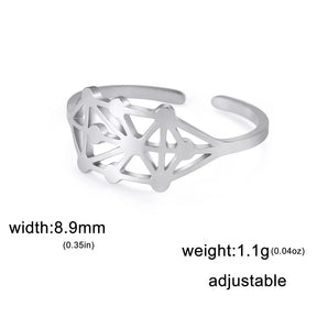 Ancient Israel Ring - Kabbalah Stainless Steel Adjustable Size - Bricks Masons