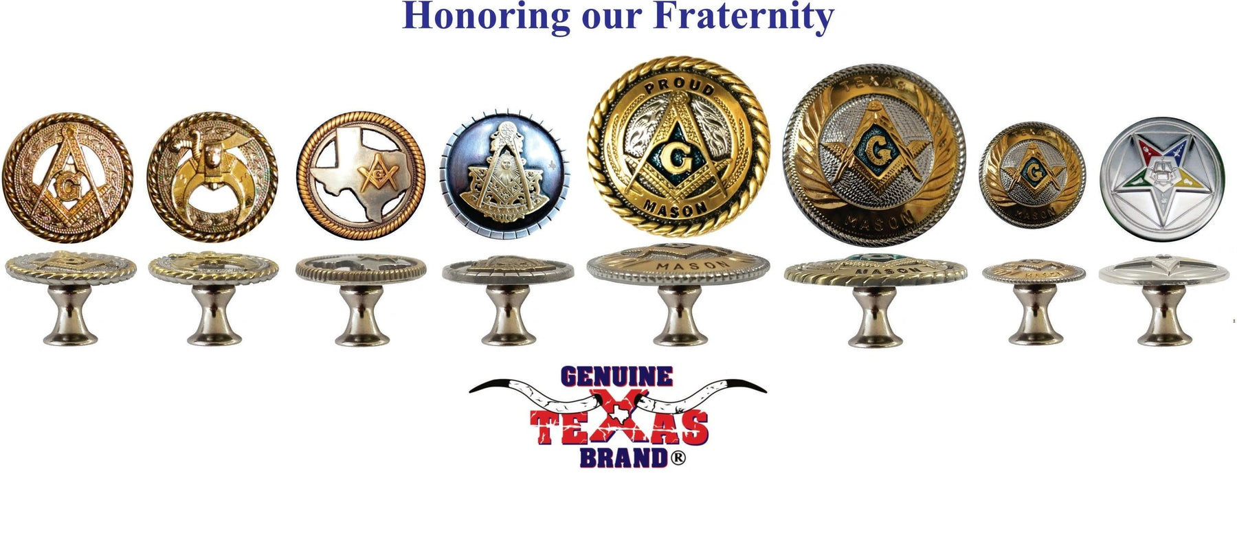 Shriners Door Knob - For Drawers & Cabinets Set of 6