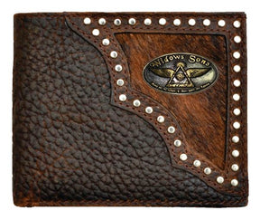 Widows Sons Wallet - Chocolate Hair Inlay Bi-fold Brown