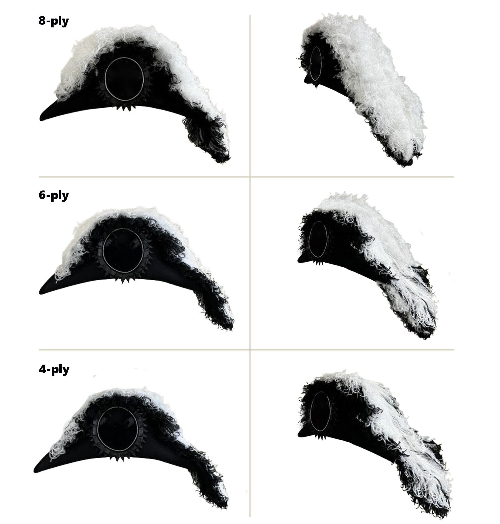 Past Grand Commander Knights Templar Chapeau - Black Underlayer Plumes