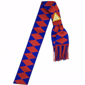 Companion Royal Arch English Sash - Hand Embroidered Tripe Tau - Bricks Masons