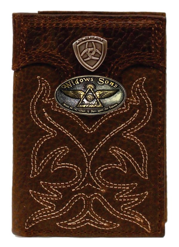 Widows Sons Wallet - Brown Premium Shield Tri-fold Leather