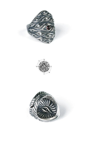 Eye Of Providence Ring - Adjustable 925 Sterling Silver - Bricks Masons