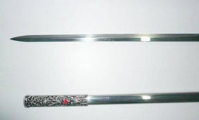 Fellowcraft Blue Lodge Sword - Square Compass Officer Red Star 39.5" - Bricks Masons