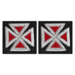 Grand Knights Templar Frock Coat Sleeve Patch - Silver Bullion Embroidery