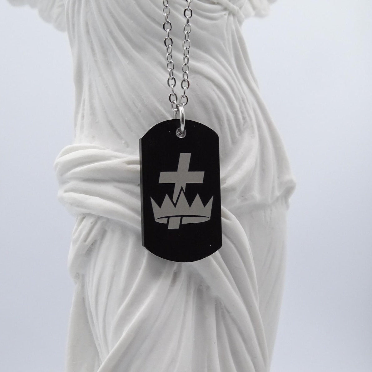 Knights Templar Necklace - Black Sterling Silver - Bricks Masons