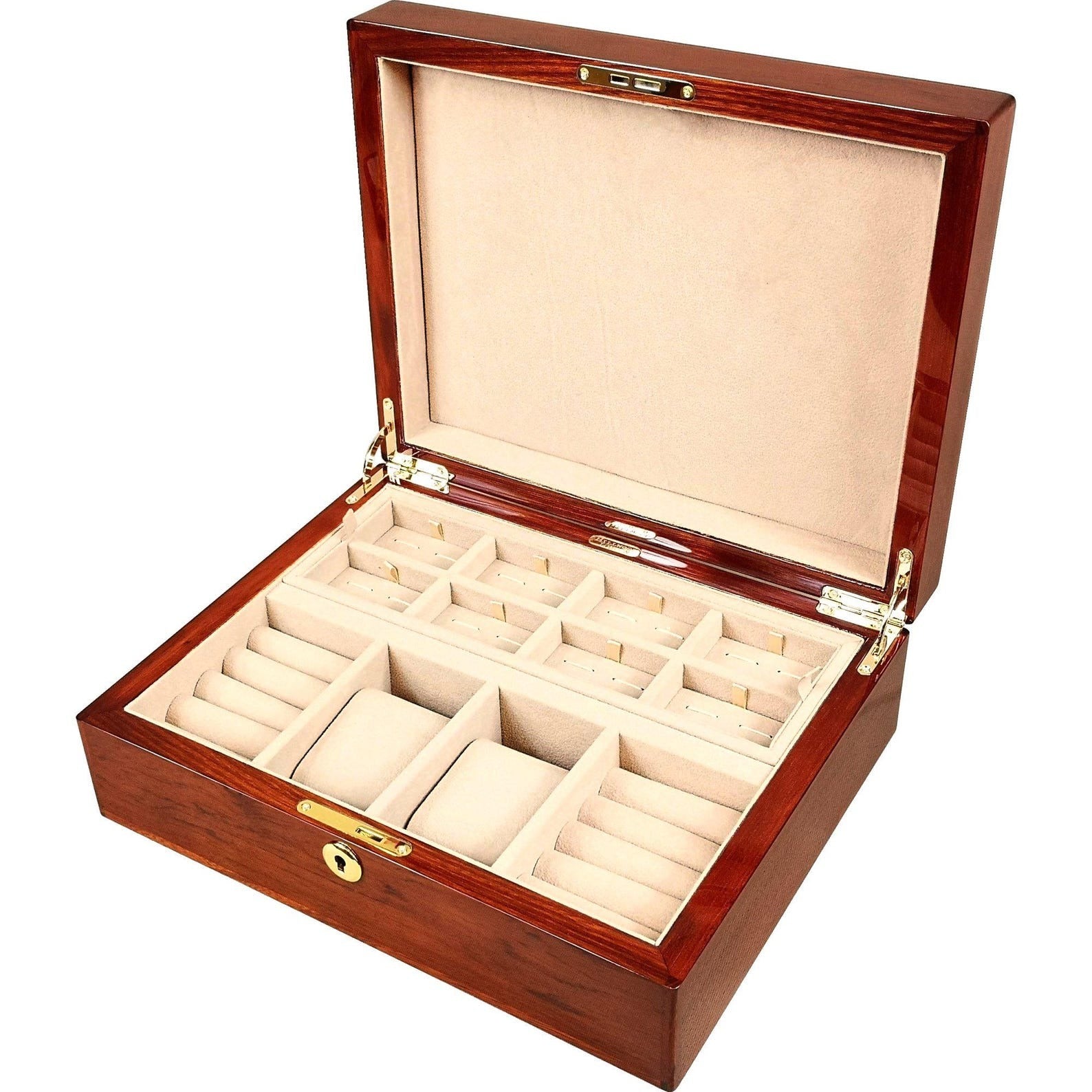 Master Mason Blue Lodge Jewelry Box - Rosewood Square & Compass G - Bricks Masons