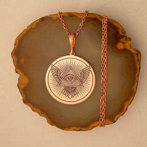 Eye Of Providence Necklace - Eye of Wisdom Various Colors - Bricks Masons