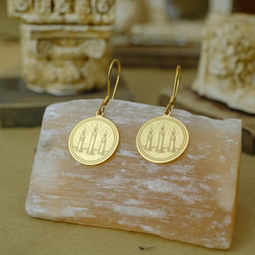 Masonic Earrings - Three Lesser Lights With Customization - Bricks Masons