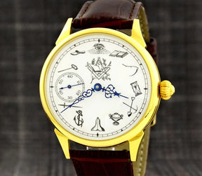 Master Mason Blue Lodge Wristwatch -  All-Seeing Eye - Bricks Masons
