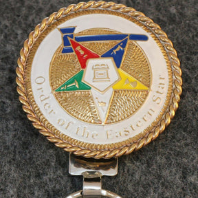 OES Keychain - Silver Gold & White Order of the Eastern Star