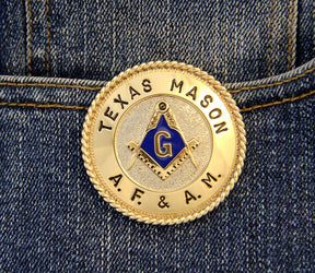 Past Master Blue Lodge Keychain - Handcrafted Colorado Mason Square & Compass with Quadrant