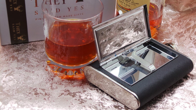 Master Mason Blue Lodge Flask - Free Custom Engraved - Bricks Masons