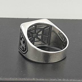 Order Of Malta Ring - Black Sterling Silver-Black Templar cross ring