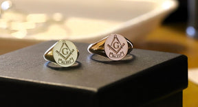Master Mason Blue Lodge Ring - Custom Lodge Number 925 Sterling Silver