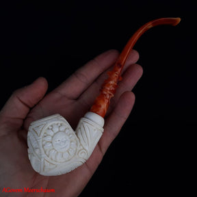 Master Mason Blue Lodge Meerschaum Pipe - Square and Compass G With Eye of Providence