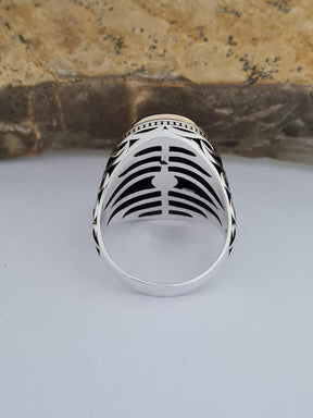 Master Mason Blue Lodge Ring - Sterling Silver Onyx - Bricks Masons