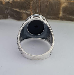 Master Mason Blue Lodge Ring - Sterling Silver Onyx - Bricks Masons