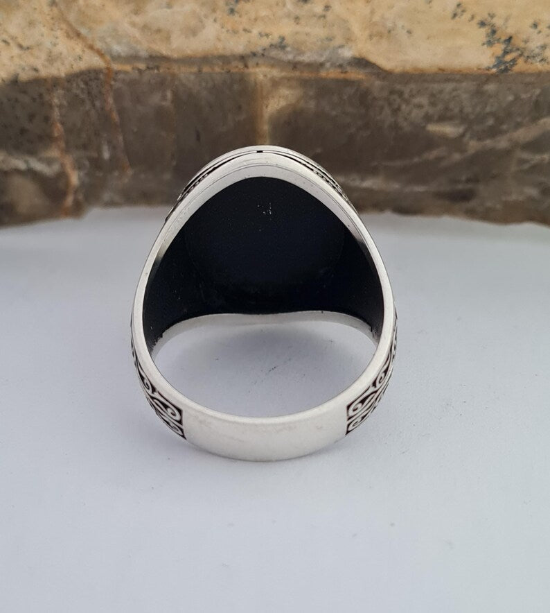 Master Mason Blue Lodge Ring - Handmade Sterling Silver Masonic - Bricks Masons