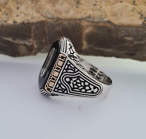 Independent Order of Odd Fellows Sterling Silver Ring - Handcrafted 925 Silver - Bricks Masons