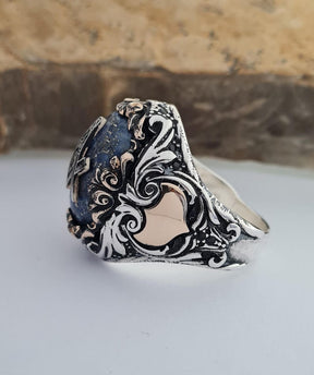 Master Mason Blue Lodge Ring - Sterling Silver Masonic Ring - Bricks Masons