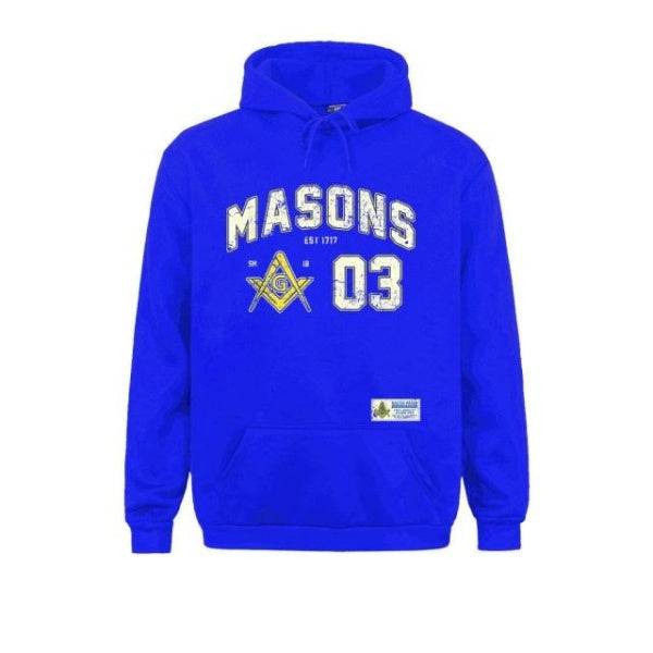 Master Mason Blue Lodge Hoodie - Sports Jersey 03 Square and Compass G