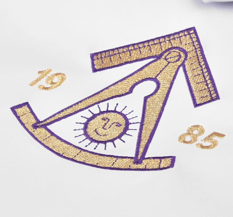 Past Master Blue Lodge Apron - Great Seal Of The State Of Oklahoma - Bricks Masons