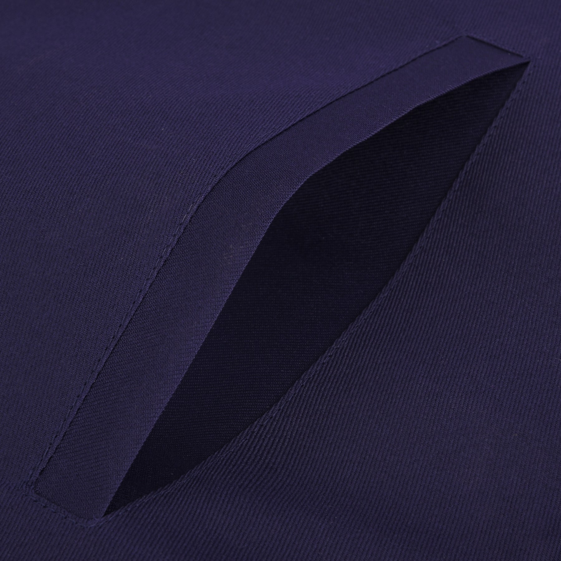 Junior Warden Blue Lodge Officer Apron -  Navy Velvet With Silver Embroidery Thread - Bricks Masons