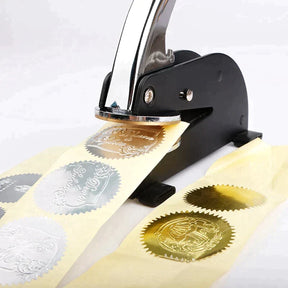 Knights of Constantinople Desktop Seal Press - Stainless Steel With Black Customizable - Bricks Masons