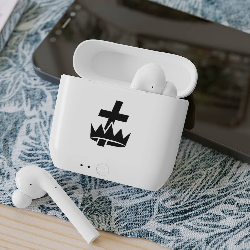 Knights Templar Earbud - White - Bricks Masons