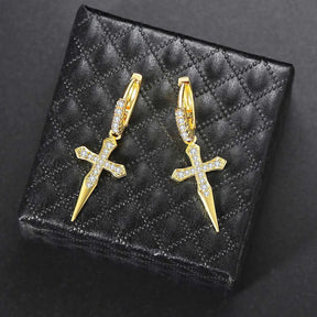 Knights Templar Earring - Copper Drop Earrings