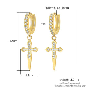 Knights Templar Earring - Copper Drop Earrings