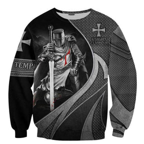 Knights Templar Hoodie - Casual Jesus God Guard Cavalier , Sweatshirts & Zipper - Bricks Masons