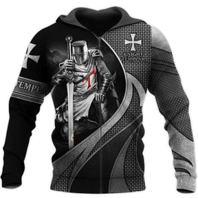Knights Templar Hoodie - Casual Jesus God Guard Cavalier , Sweatshirts & Zipper - Bricks Masons