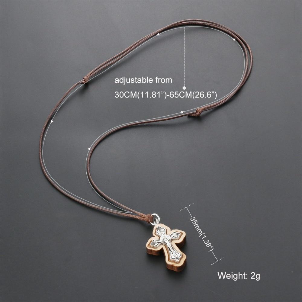 Knights Templar Necklace - Wooden Jerusalem Cross - Bricks Masons