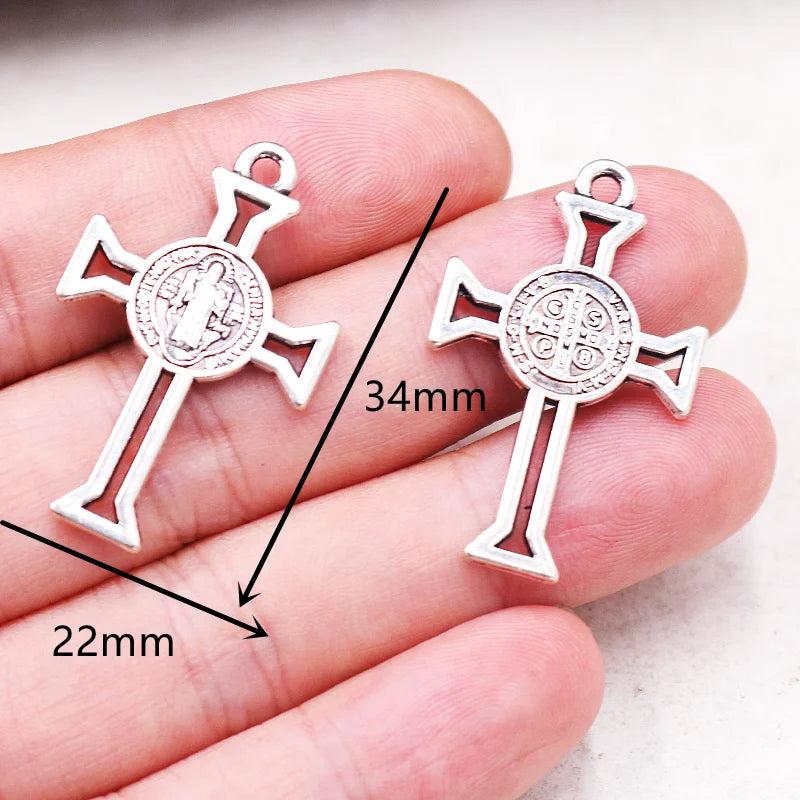 Knights Templar Commandery Pendant - Zinc Alloy Saint Benedict 12pcs - Bricks Masons