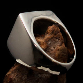 Knights Templar Ring - Black Fleur De Lis Sterling Silver