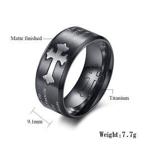 Knights Templar Ring - Black & Gold - Bricks Masons