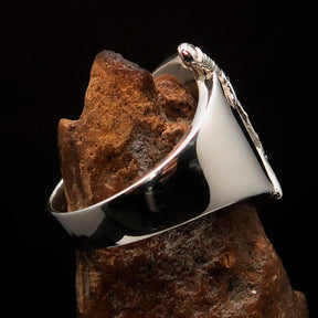 Knights Templar Ring - Blue Shield Cross Sterling Silver