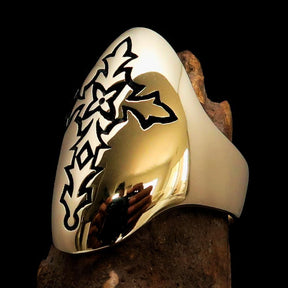 Knights Templar Ring - Gold Brass Ring With Cross
