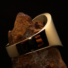 Knights Templar Ring - Gold Cross Antiqued Brass