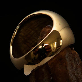 Knights Templar Ring - Gold & Green Solid Brass