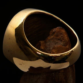 Knights Templar Ring - Gold & Green Solid Brass