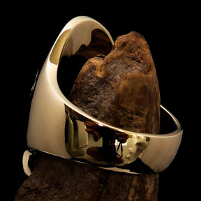 Knights Templar Ring - Gold Polished Cross Brass