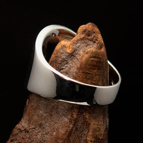 Knights Templar Ring - Green Fleur De Lis Sterling Silver