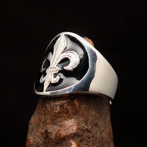 Knights Templar Ring - Knight Fleur De Lis Sterling Silver